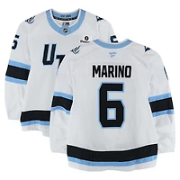 Maillot blanc n° 6 de John Marino (Utah Mammoth), porté lors de matchs joués entre le 14 décembre 2025 et le 28 mars 2026.