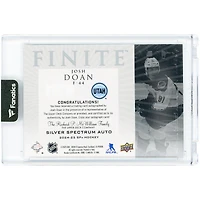 Carte de recrue autographiée de Josh Doan, Utah Hockey Club, 2024-25 Upper Deck SPX Finite #F-44 #63/99