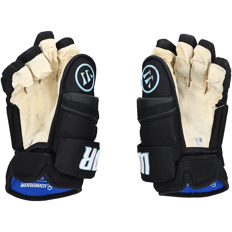 Juuso Valimaki Utah Mammoth Game-Used Black Warrior Gloves from the 2025-26 NHL Season - NF70442998-99