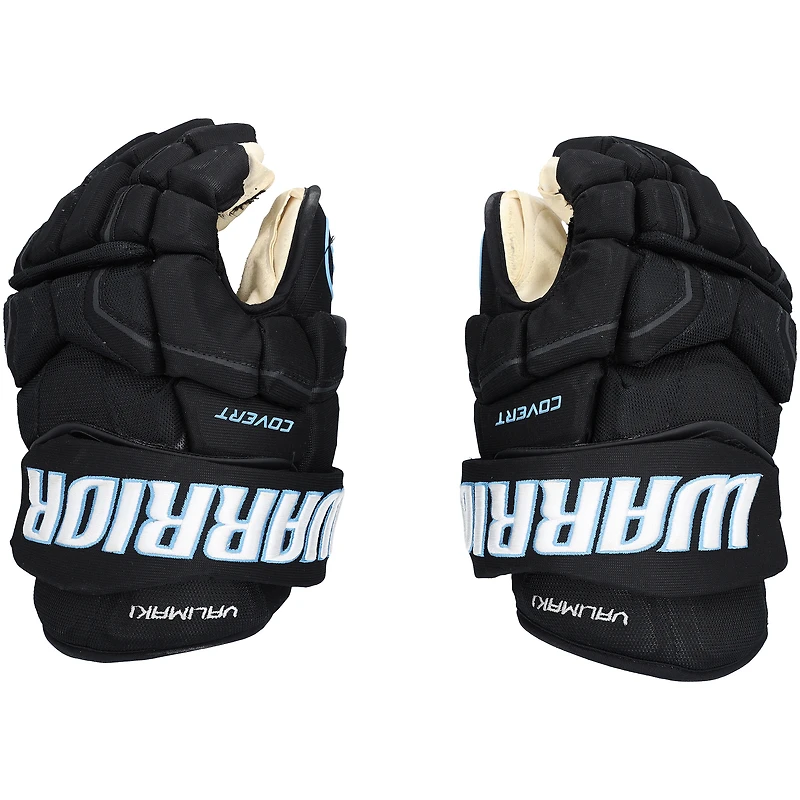 Juuso Valimaki Utah Mammoth Game-Used Black Warrior Gloves from the 2025-26 NHL Season - NF70442998-99