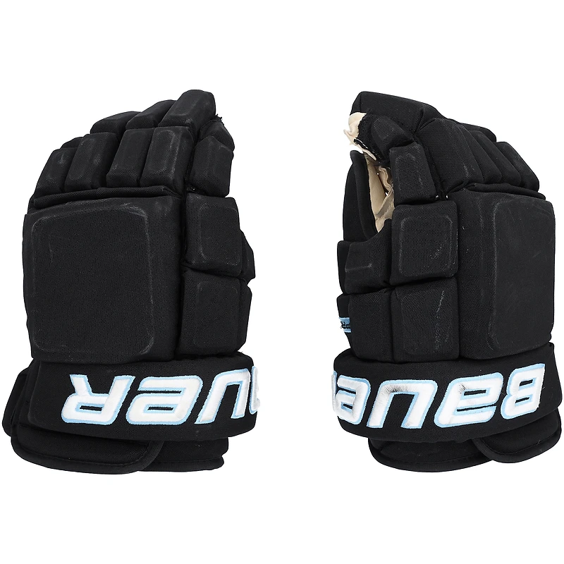 Kevin Stenlund Utah Mammoth Game-Used Black Bauer Gloves from the 2025-26 NHL Season - NF70442996-97
