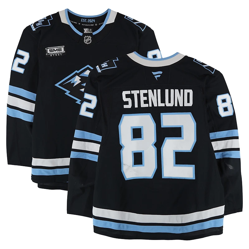 Kevin Stenlund Utah Mammoth Game-Used #82 Black Set 2 Jersey Worn During Games Played Between January 11 and March 26, 2026