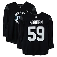 Maillot noir n° 59 porté à l'entraînement par Matthew Morden, des Mammoths de l'Utah, lors de la saison 2024-2025 de la LNH.
