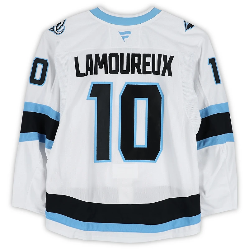 Maveric Lamoureux Utah Mammoth Player-Issued #10 White Authentic Pro Jersey from the 2026 Stanley Cup Playoffs