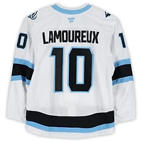 Maveric Lamoureux Utah Mammoth Player-Issued #10 White Authentic Pro Jersey from the 2026 Stanley Cup Playoffs
