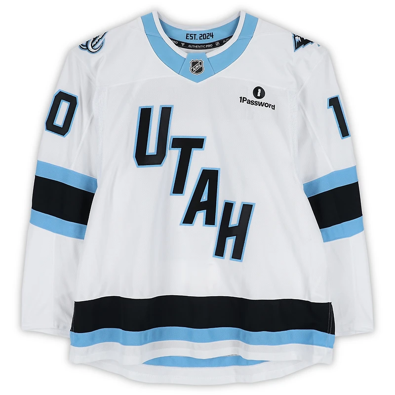 Maveric Lamoureux Utah Mammoth Player-Issued #10 White Authentic Pro Jersey from the 2026 Stanley Cup Playoffs