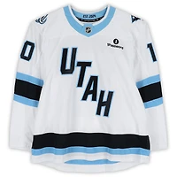 Maveric Lamoureux Utah Mammoth Player-Issued #10 White Authentic Pro Jersey from the 2026 Stanley Cup Playoffs