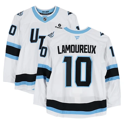 Maveric Lamoureux Utah Mammoth Player-Issued #10 White Authentic Pro Jersey from the 2026 Stanley Cup Playoffs
