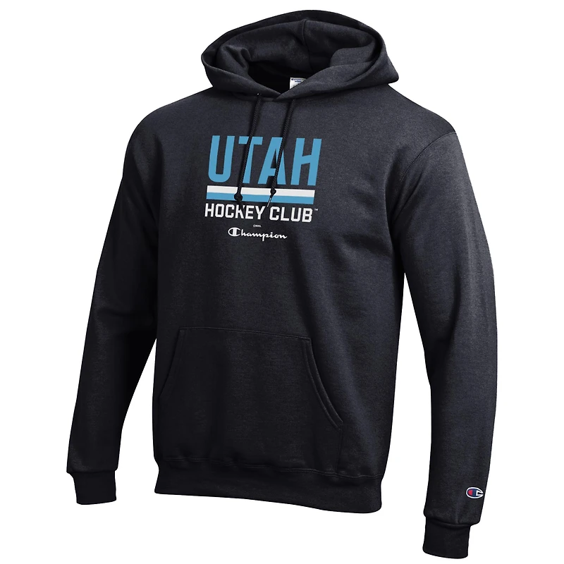 Men's Champion Black Utah Mammoth Powerblend Pullover Hoodie
