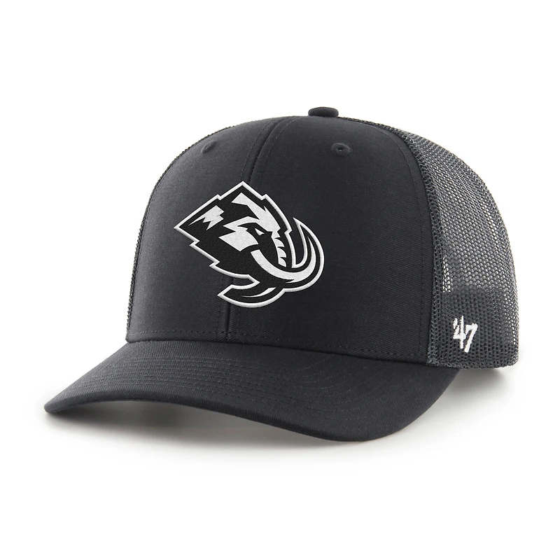 Men's '47 Black/ Utah Mammoth Logo Trucker Adjustable Hat