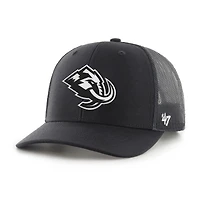 Men's '47 Black/ Utah Mammoth Logo Trucker Adjustable Hat