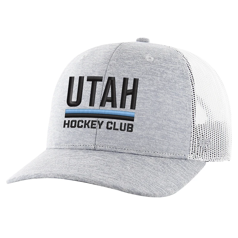 Casquette de camionneur ajustable Harrington grise '47 pour hommes du Utah Hockey Club