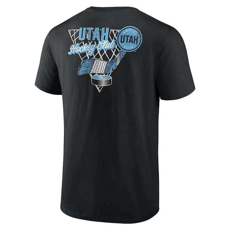 T-shirt noir pour homme Utah Mammoth Net Slap