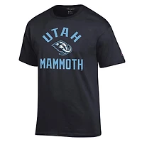 T-shirt Champion noir pour homme avec logo principal Utah Mammoth