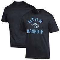 Men's Champion  Black Utah Mammoth Primary Logo Jersey T-Shirt