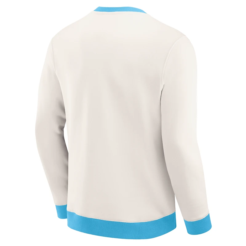 Men's Darius Rucker Collection by Fanatics Cream Utah Hockey Club Colorblock Pullover Sweatshirt