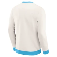 Men's Darius Rucker Collection by Fanatics  Cream Utah Hockey Club Colorblock Pullover Sweatshirt