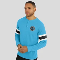 Men's Darius Rucker Collection by Fanatics Light Blue Utah Hockey Club Waffle-Knit Raglan Long Sleeve Henley T-Shirt