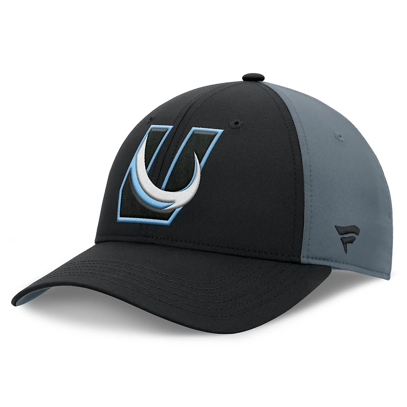 Casquette ajustable Fanatics noire/anthracite pour homme avec logo alternatif Utah Mammoth