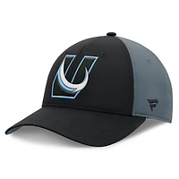 Casquette ajustable Fanatics noire/anthracite pour homme avec logo alternatif Utah Mammoth