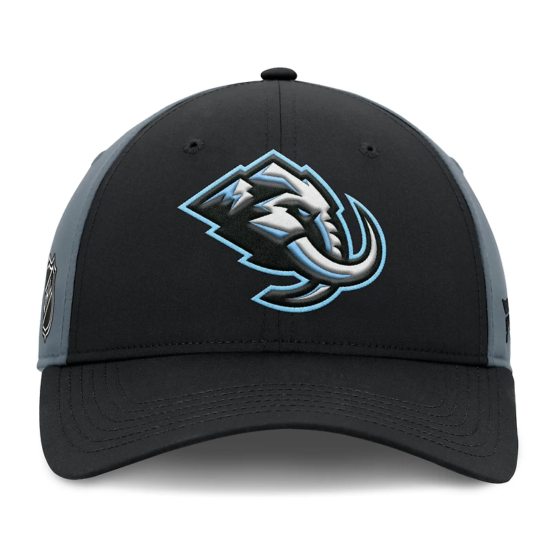 Casquette ajustable pour homme Fanatics noir/anthracite avec logo principal Utah Mammoth