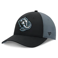 Casquette ajustable pour homme Fanatics noir/anthracite avec logo principal Utah Mammoth