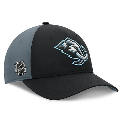 Casquette ajustable pour homme Fanatics noir/anthracite avec logo principal Utah Mammoth