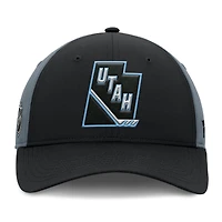 Men's Fanatics  Black/Charcoal Utah Mammoth Utah Badge Adjustable Hat