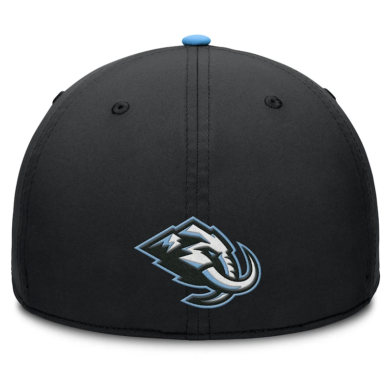 Men's Fanatics Black/Light Blue Utah Mammoth Authentic Pro Rink Team Code Flex Hat