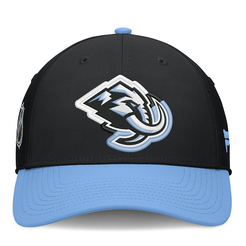 Casquette Fanatics Utah Mammoth Flex Fit noire/bleu clair pour homme