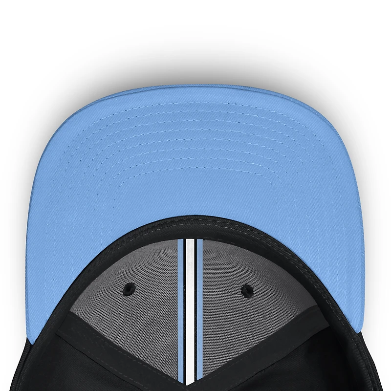 Casquette Fanatics Utah Mammoth Flex Fit noire/bleu clair pour homme