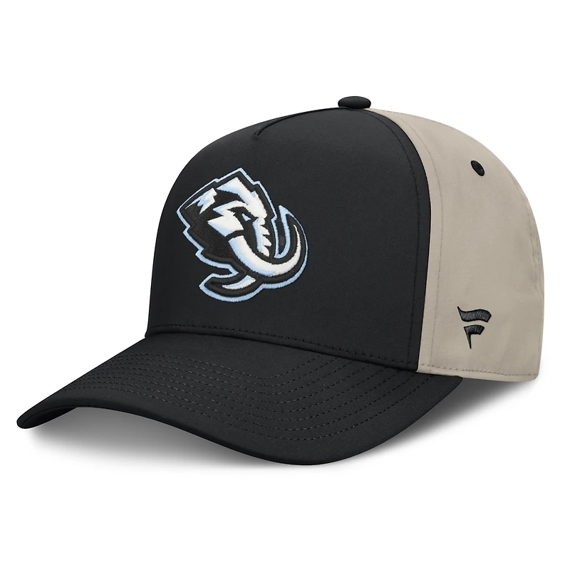 Men's Fanatics Black/Tan Utah Mammoth 2026 Stanley Cup Playoffs Locker Room Adjustable Hat