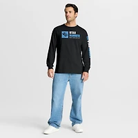 Men's Fanatics Black Utah Hockey Club Goal Crease Legacy Long Sleeve T-Shirt