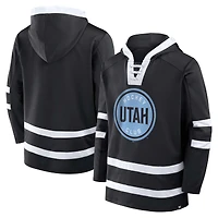 Men's Fanatics Black Utah Hockey Club Inside Line Pullover Hoodie