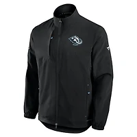 Veste d'entraîneur entièrement zippée Utah Mammoth Authentic Pro Rink pour homme, noire, Fanatics