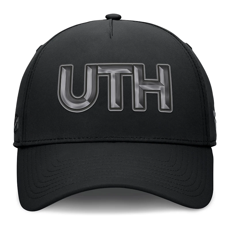 Men's Fanatics Black Utah Mammoth Authentic Pro Road Team Code Flex Hat