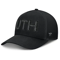 Men's Fanatics Black Utah Mammoth Authentic Pro Road Team Code Trucker Adjustable Hat