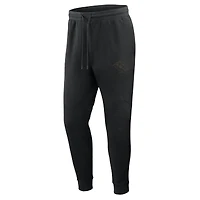 Men's Fanatics Black Utah Mammoth Authentic Pro Road Tri-Blend Joggers