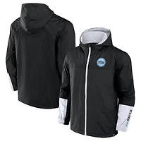 Veste à capuche zippée noire Utah Mammoth Crash the Net pour homme Fanatics