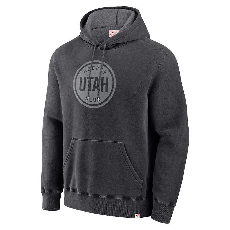 Sweat à capuche en polaire noir Utah Mammoth Fanatics pour homme