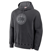 Sweat à capuche en polaire noir Utah Mammoth Fanatics pour homme