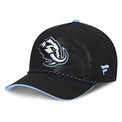 Chapeau ajustable Fanatics Black Utah Mammoth On Stage Podium A-Frame pour homme