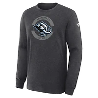 Men's Fanatics Charcoal Utah Mammoth Authentic Pro Property Of Practice Long Sleeve T-Shirt
