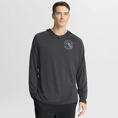 Sweat à capuche raglan authentique Pro Rink Utah Mammoth pour homme Fanatics Charcoal