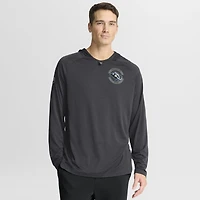 Sweat à capuche raglan authentique Pro Rink Utah Mammoth pour homme Fanatics Charcoal