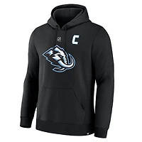 Men's Fanatics Clayton Keller Black Utah Mammoth Authentic Stack Name & Number Hoodie