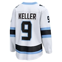 Maillot de joueur extérieur Clayton Keller blanc des Utah Mammoth Fanatics pour hommes