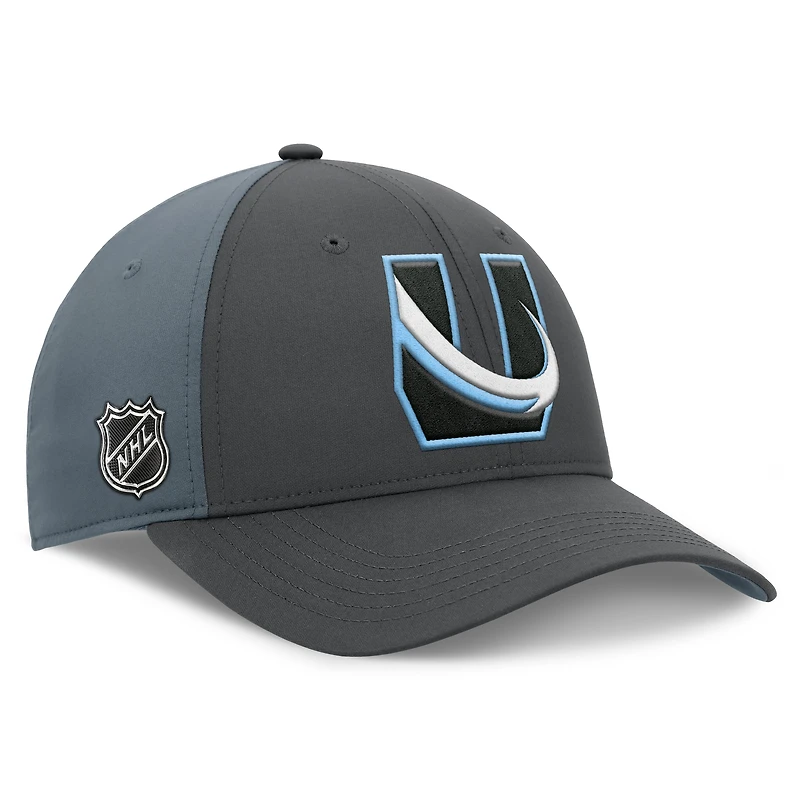 Casquette ajustable pour homme Fanatics gris/anthracite avec logo alternatif Utah Mammoth