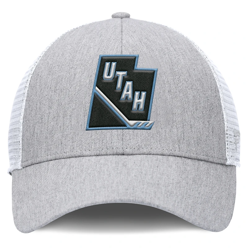 Casquette ajustable Utah Mammoth pour homme, gris/blanc, avec badge Utah