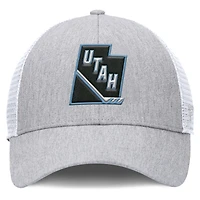 Casquette ajustable Utah Mammoth pour homme, gris/blanc, avec badge Utah